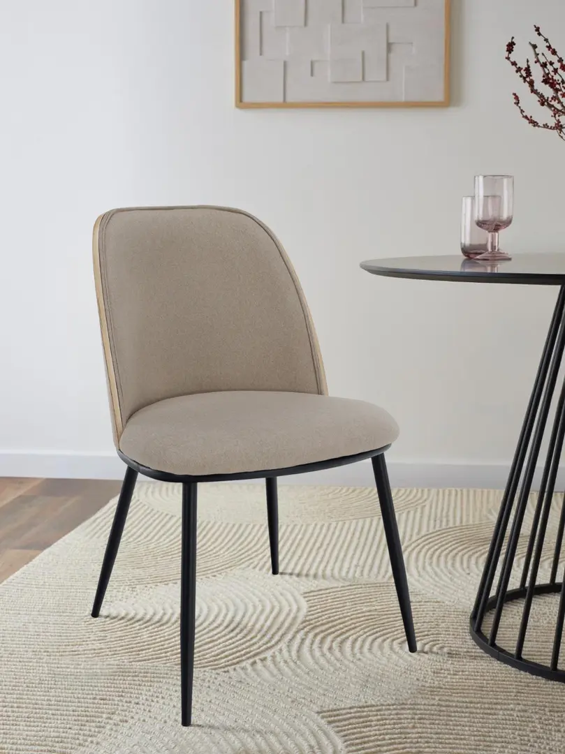 Scaun Tempo Kondela Vudia (Beige Brown/Natural/Black)