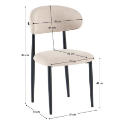 Scaun Tempo Kondela Zajda Typ 1 (Beige/Black) Thumb