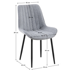 Scaun Tempo Kondela Zajra (Light Grey/Black) Thumb
