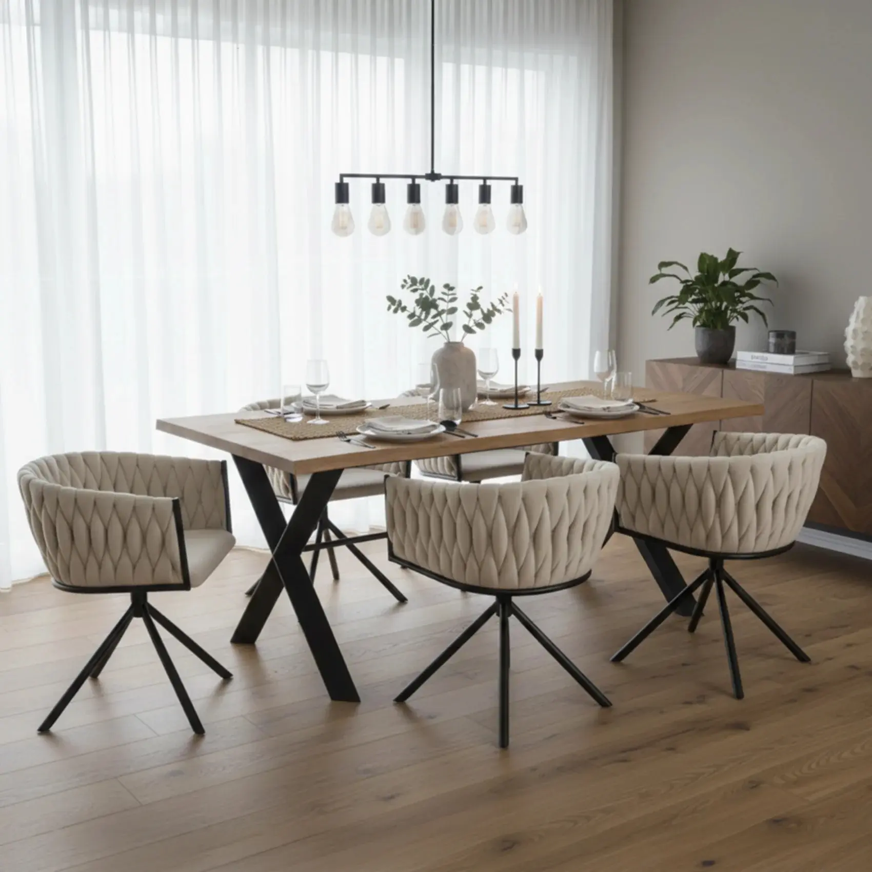 Scaun Tempo Kondela Zala (Beige/Black) - 2