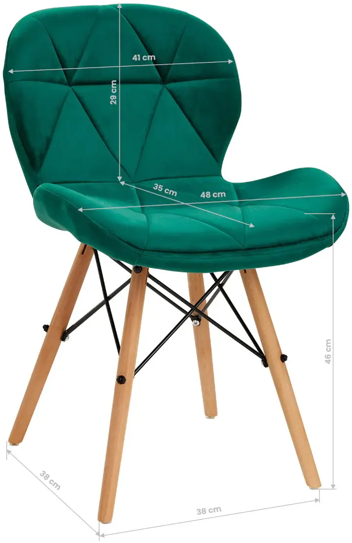 Scaun 4Rico QS-186 147838 Velvet (Green/Beech)