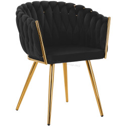 Scaun 4Rico QS-GW06G 148115 Velvet (Black/Gold)