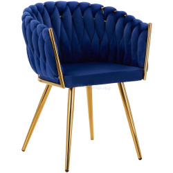 Стул 4Rico QS-GW06G 148116 Velvet (Dark Blue/Gold)