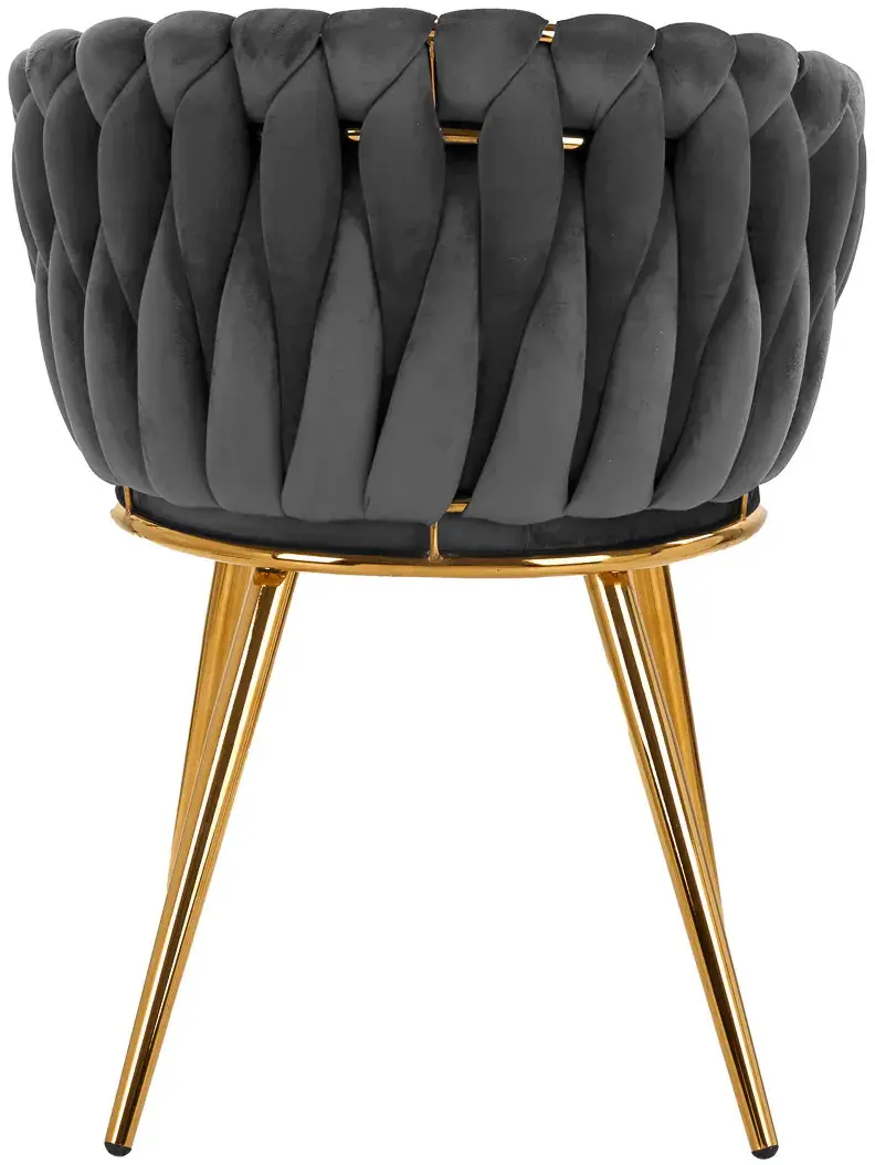 Scaun 4Rico QS-GW06G 148117 Velvet (Dark Gray/Gold)
