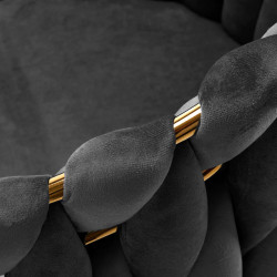 Scaun 4Rico QS-GW06G 148117 Velvet (Dark Gray/Gold) Thumb
