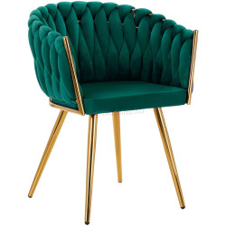 Scaun 4Rico QS-GW06G 148118 Velvet (Green/Gold)
