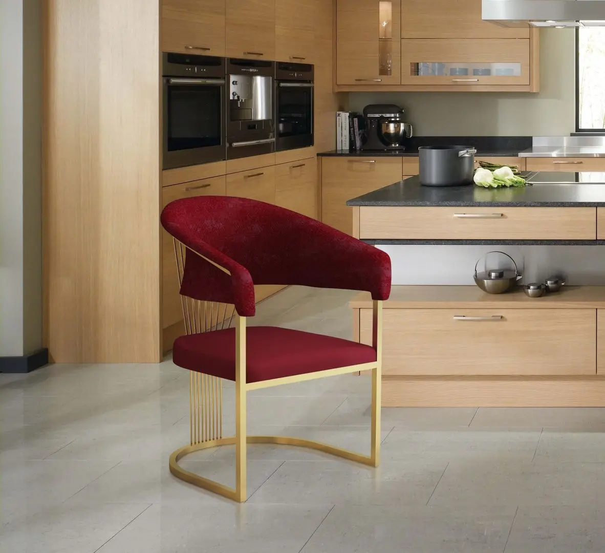 Scaun Casa Moora IDRSC4 (Burgundy/Gold)
