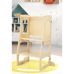 Tabureta-scara pentru copii 3in1 Costway HY10230NA (Natural)