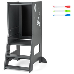 Tabureta-scara pentru copii Costway HY10196GR (Grey) Thumb