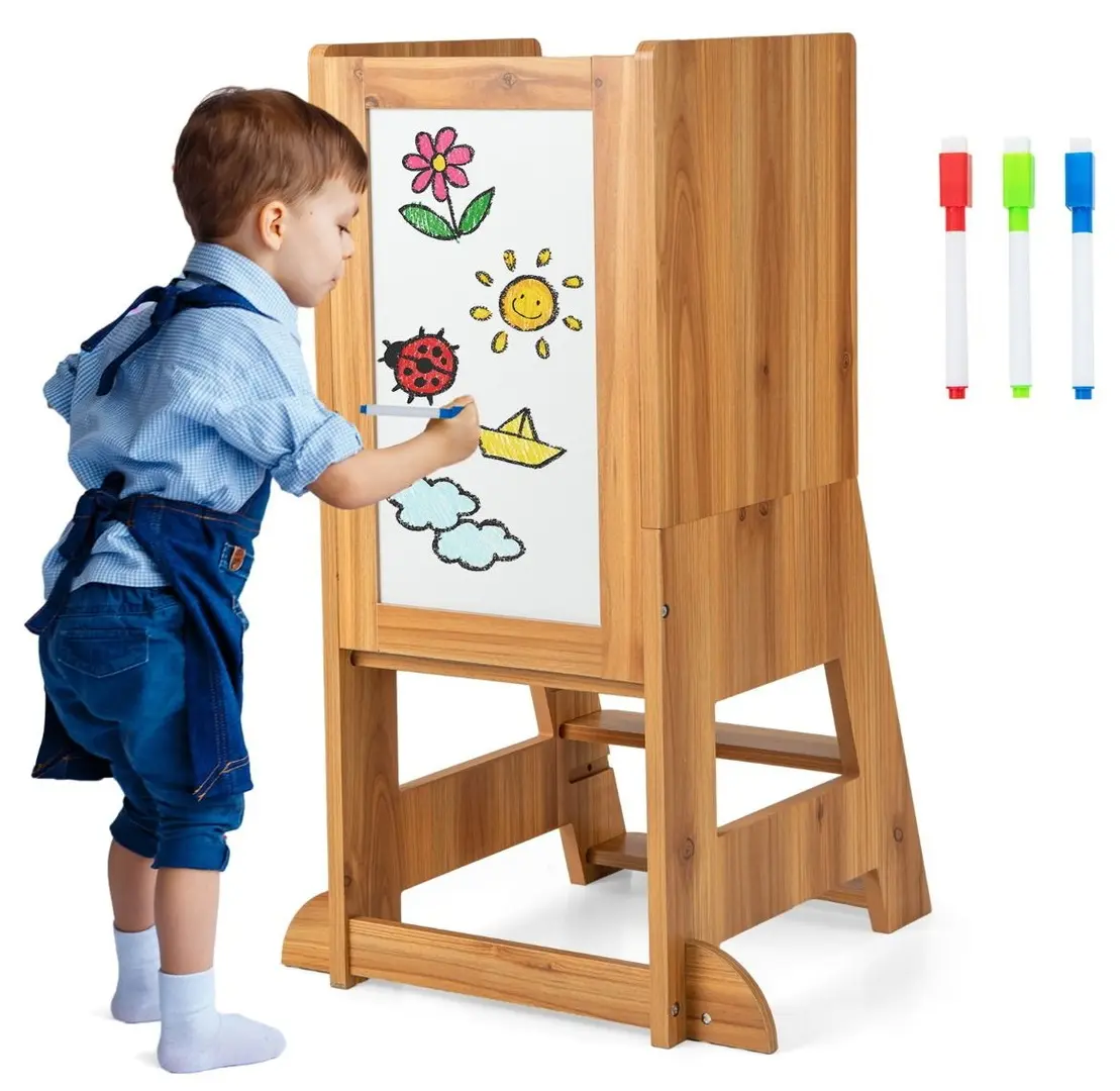 Детский табурет-стремянка Costway HY10196NA (Natural)