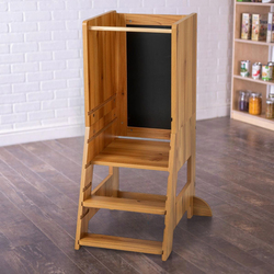 Tabureta-scara pentru copii Costway HY10196NA (Natural)