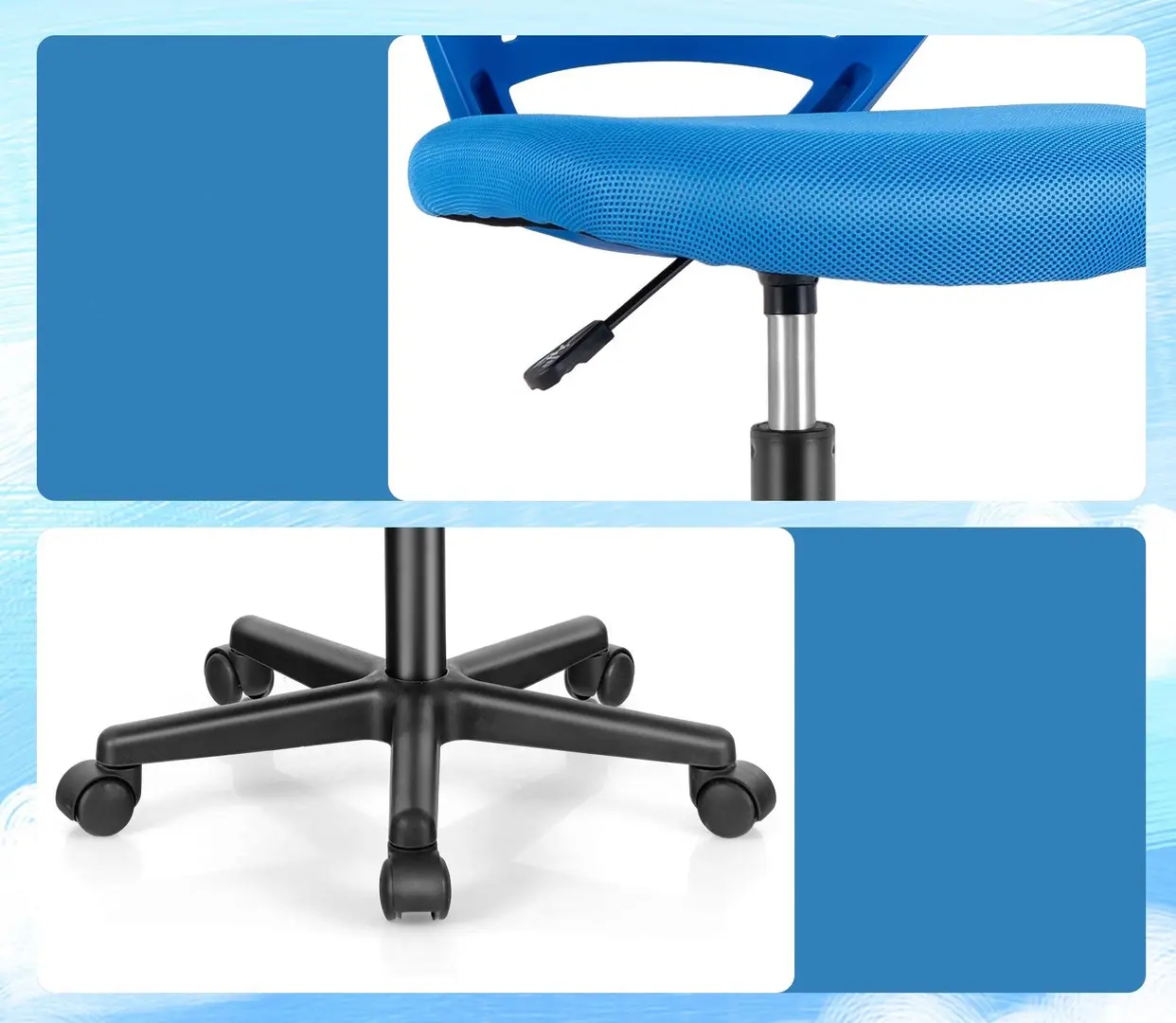 Fotoliu pentru copii Costway CB10620BL (Blue)