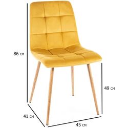 Scaun Signal Mila D Velvet (Curry/Oak) Thumb