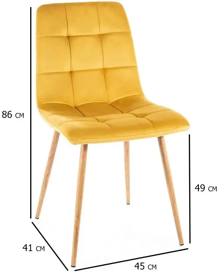 Scaun Signal Mila D Velvet (Curry/Oak) - 2