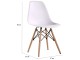 Scaun DP Eames A-37 (Natural/White)