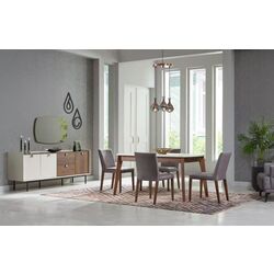 Scaun Fabrik Home Doren 47cm (Maro/Gri) Thumb