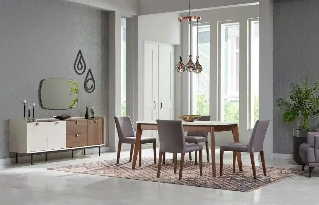 Scaun Fabrik Home Doren 47cm (Maro/Gri)