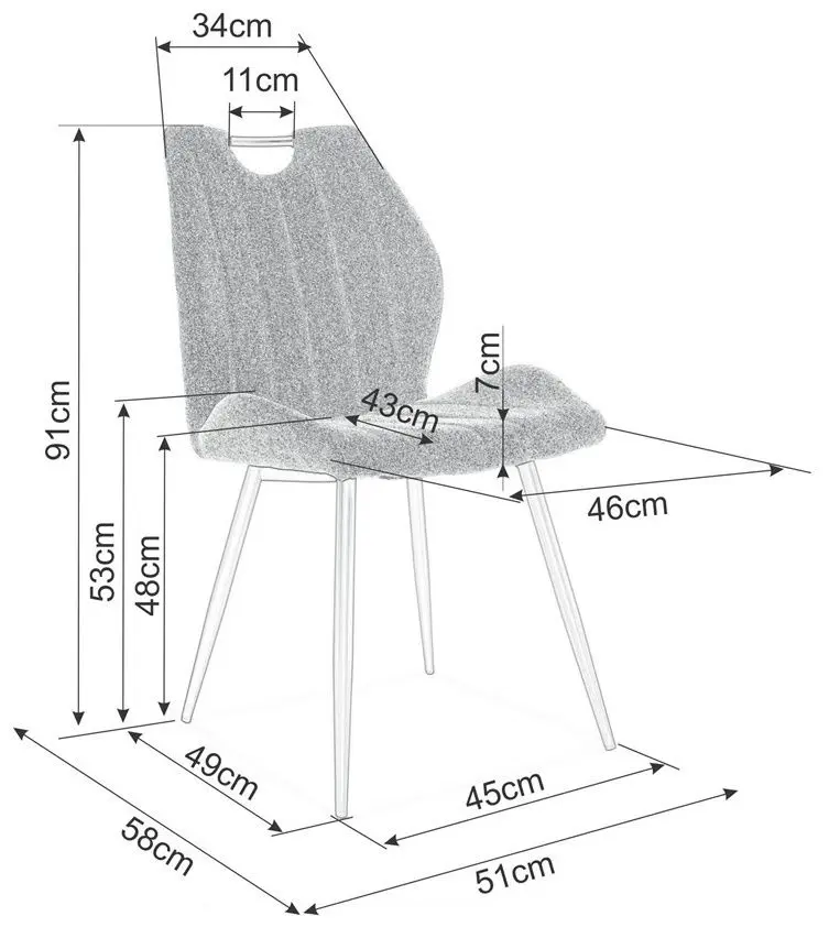 Scaun Signal Arco Velvet (Curry/Black)