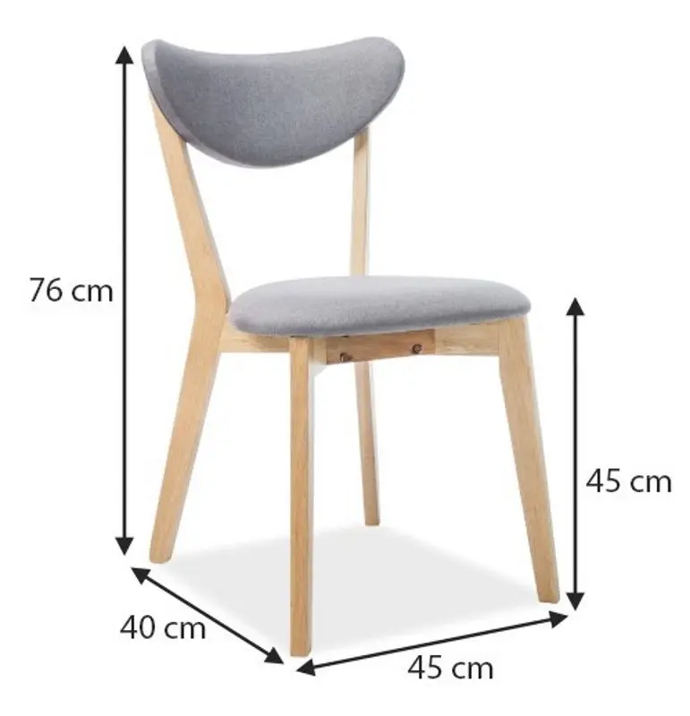 Scaun Signal Brando (Gray/Oak)