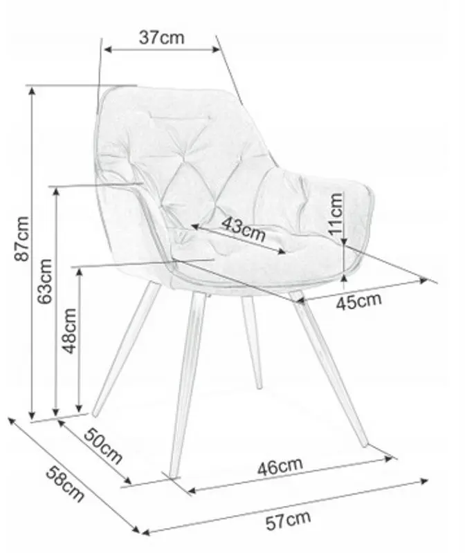 Стул Signal Cherry Velvet (Beige/Black)
