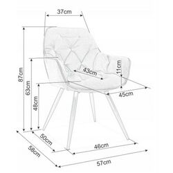 Scaun Signal Cherry Velvet (Gray/Black) Thumb