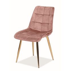 Scaun Signal Chic Velvet (Antique Rose/Gold) Thumb