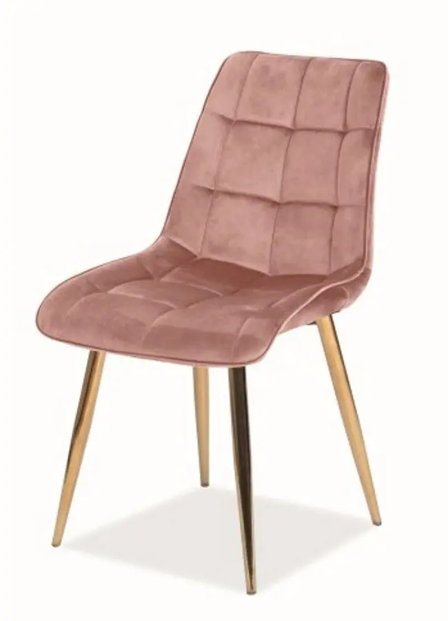 Scaun Signal Chic Velvet (Antique Rose/Gold)