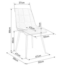 Scaun Signal Chic Velvet (Black) Thumb