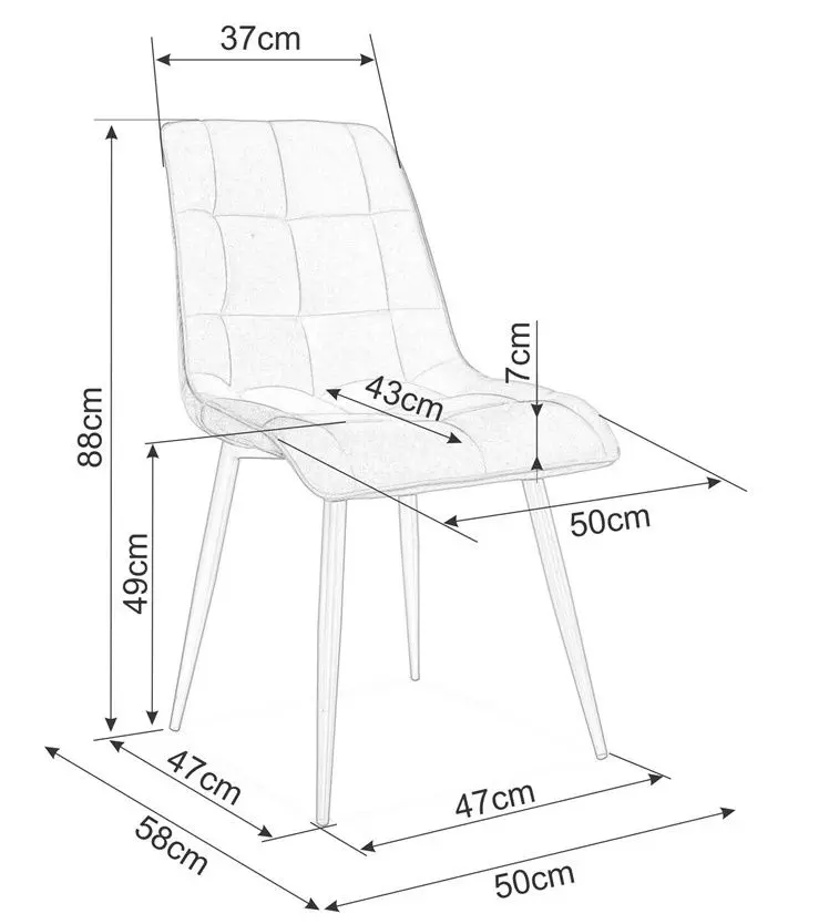Стул Signal Chic Velvet (Curry/Black)