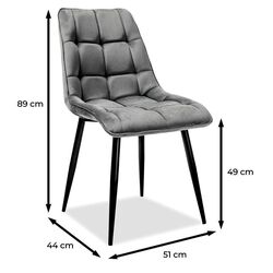 Стул Signal Chic Velvet (Gray/Black) Thumb