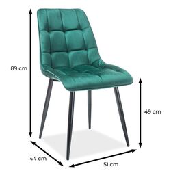 Scaun Signal Chic Velvet (Green/Black) Thumb