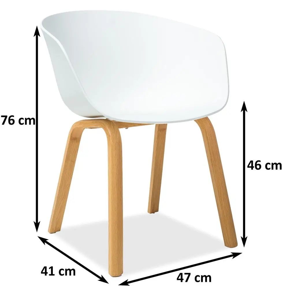 Scaun Signal Ego (White/Oak)