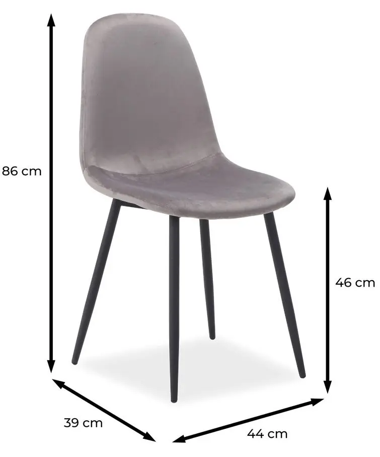 Scaun Signal Fox Velvet (Gray/Black)