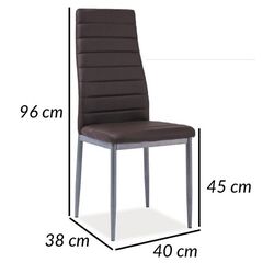 Стул Signal H261 Eco (Brown/Bis Aluminium) Thumb