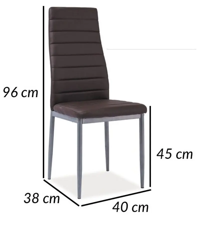 Стул Signal H261 Eco (Brown/Bis Aluminium) - 2