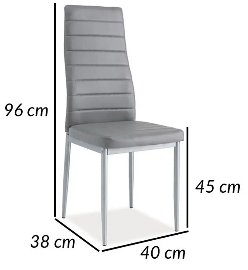 Стул Signal H261 Eco (Gray/Bis Aluminium) - 3