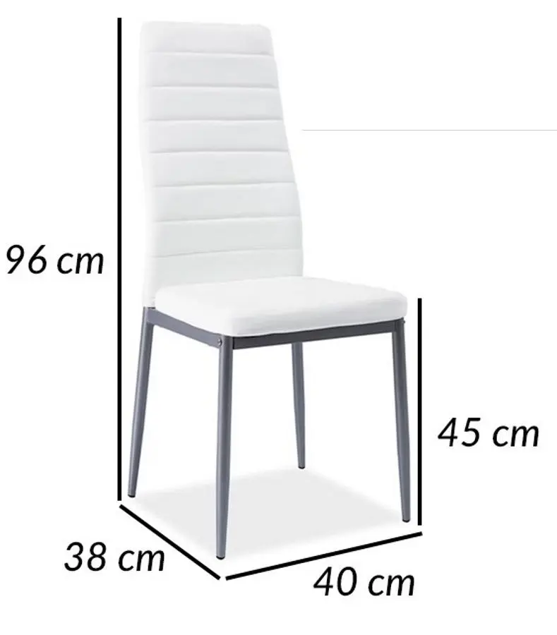 Стул Signal H261 Eco (White/Bis Aluminium) - 2