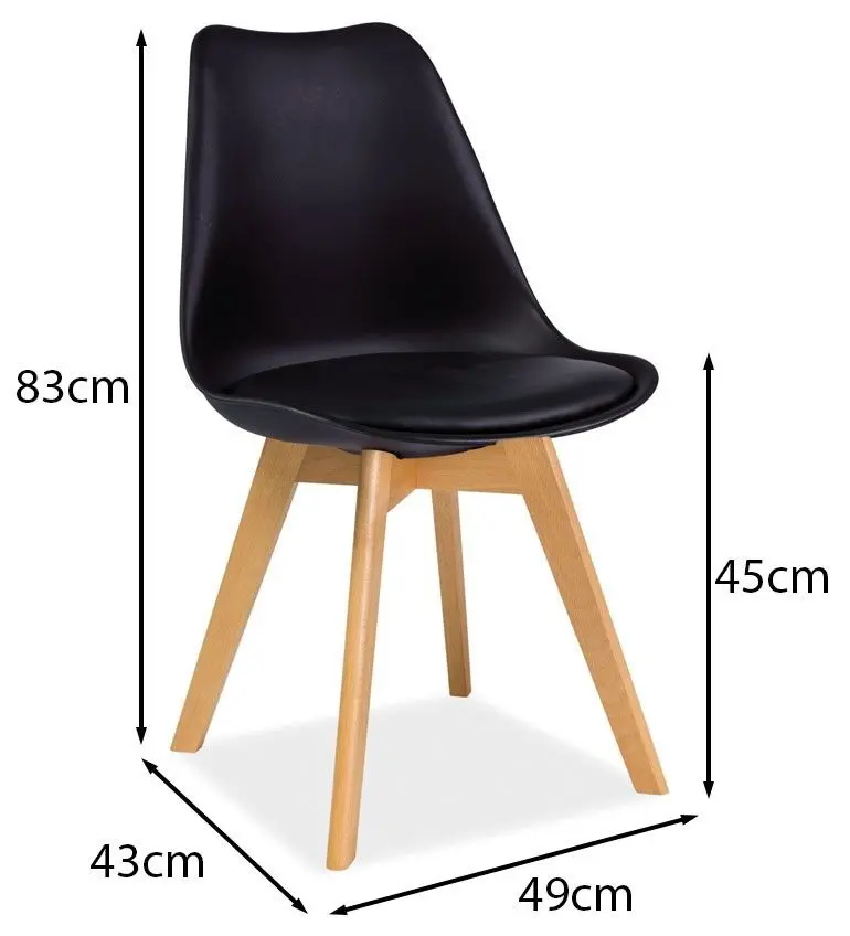 Scaun Signal Kris (Beech/Black)