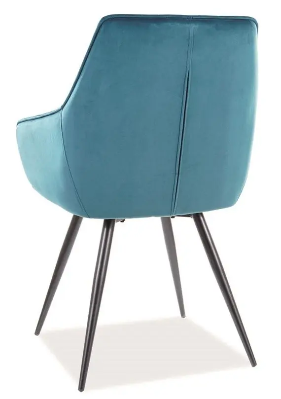 Scaun Signal Lilia Velvet (Black/Turquoise) - 3