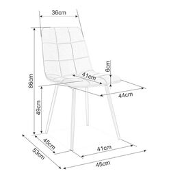 Scaun Signal Mila Velvet (Black/Gray) Thumb