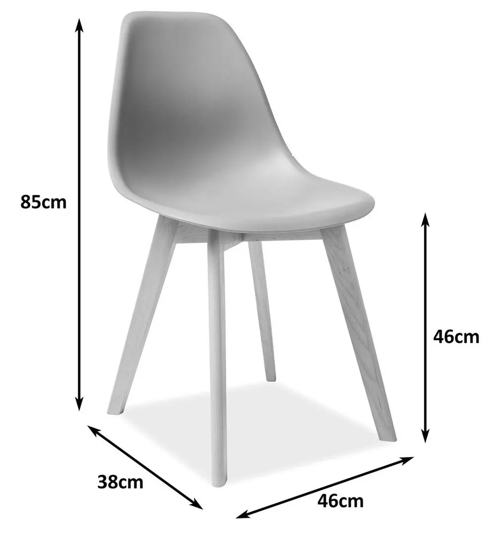 Scaun Signal Moris (Beech/Light Gray)