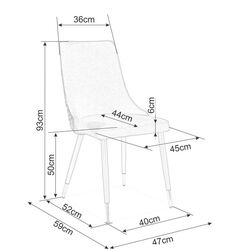 Стул Signal Piano Velvet (Black/Gray) Thumb