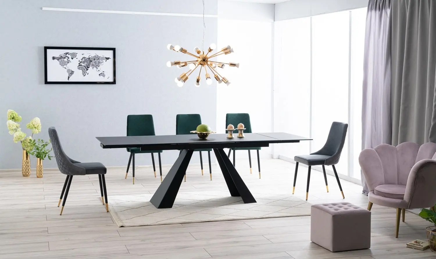 Стул Signal Piano Velvet (Black/Gray)