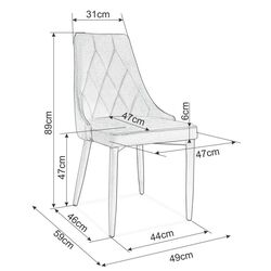 Scaun Signal Trix B Velvet (Black/Gray) Thumb