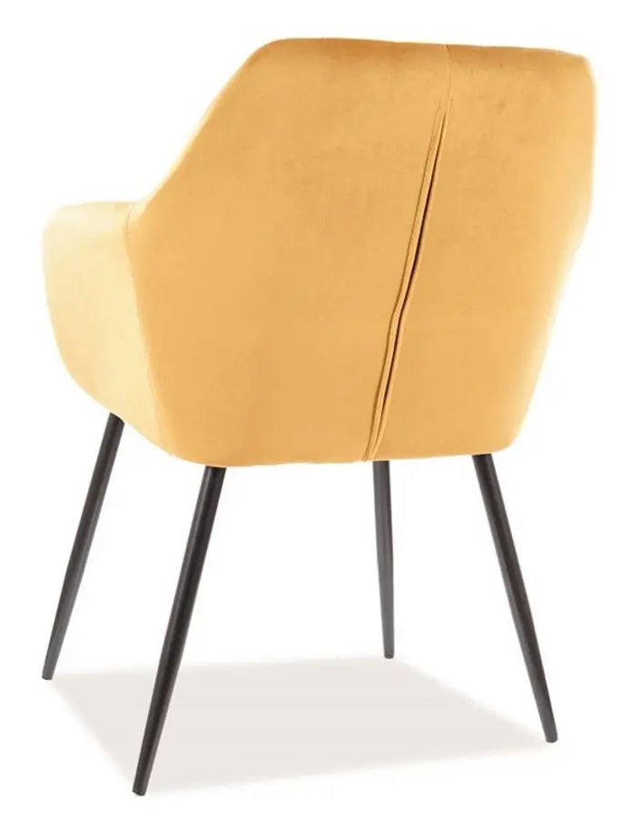 Scaun Signal Wenus Velvet (Black/Curry) - 2