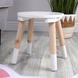 Taburet pentru copii H&S Kids 49485 (White/Natural) Thumb