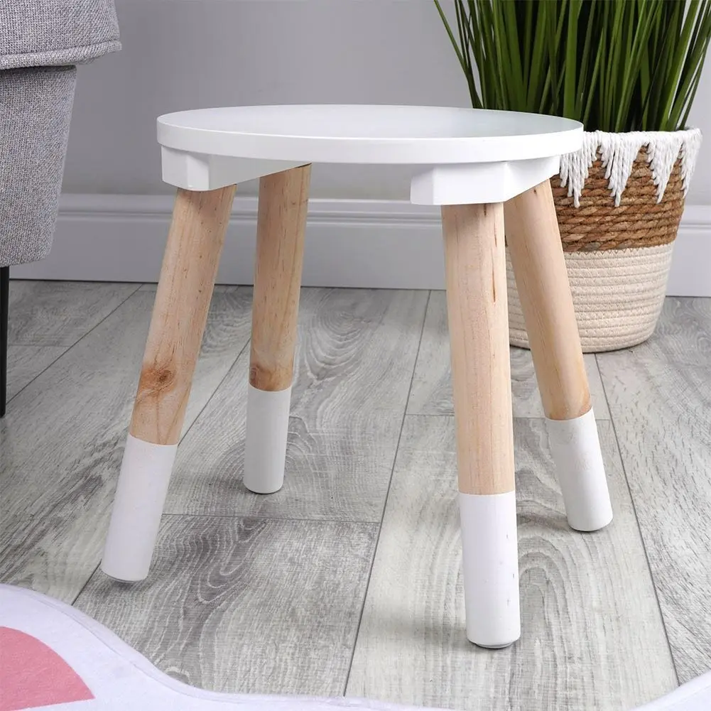 Taburet pentru copii H&S Kids 49485 (White/Natural) - 3