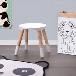 Taburet pentru copii H&S Kids 49485 (White/Natural)