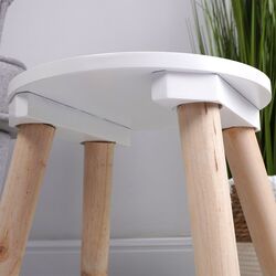 Taburet pentru copii H&S Kids 49485 (White/Natural) Thumb