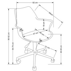 Fotoliu Halmar Gasly (Pink/White) Thumb